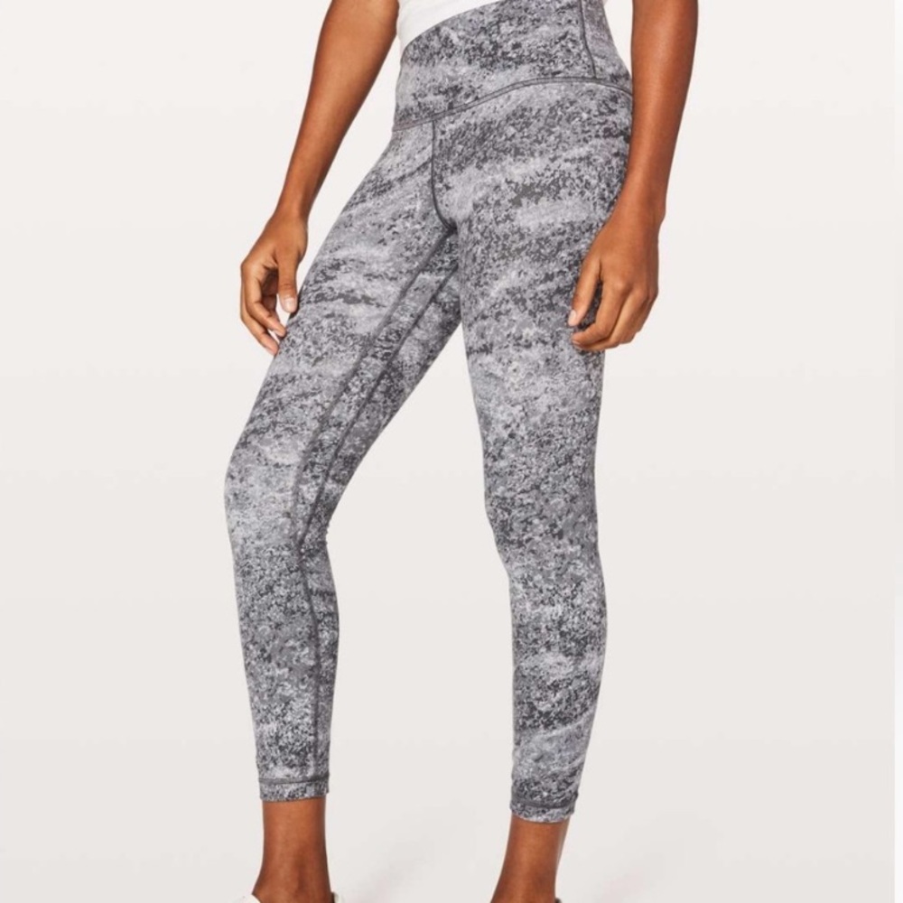 Gray Patterned Leggings - image 1